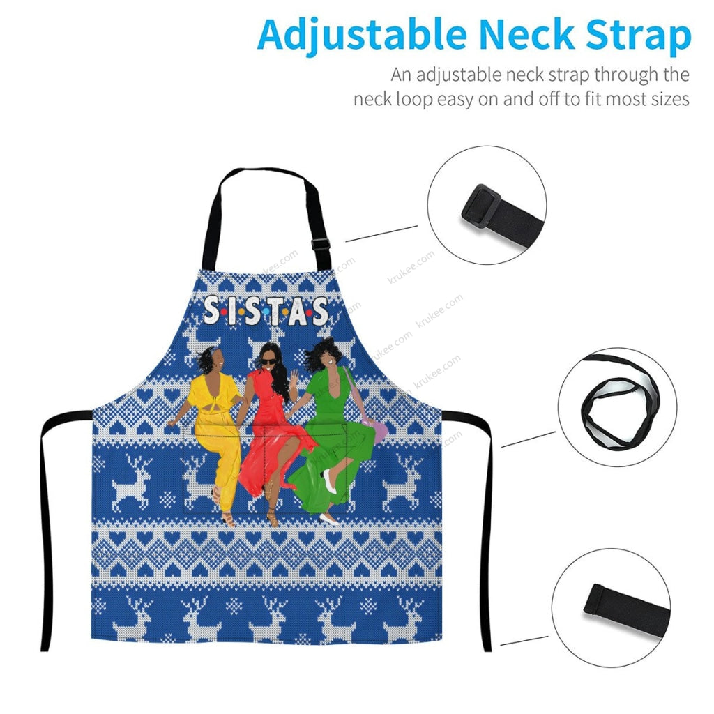 Christmas Reindeer Apron For Sistas