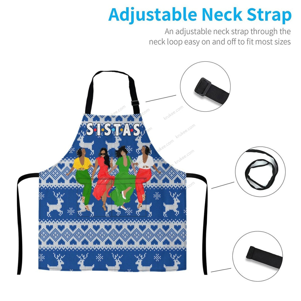 Christmas Reindeer Apron For Sistas