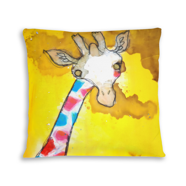 African artwork pillow - Giraffe