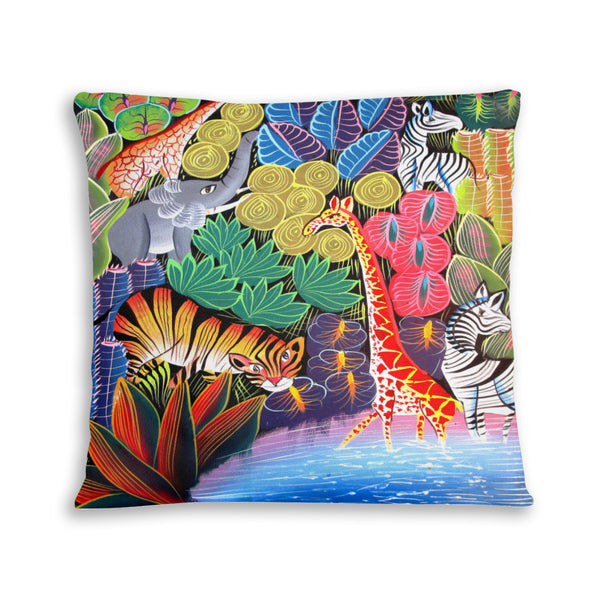 African artwork pillow - Animals