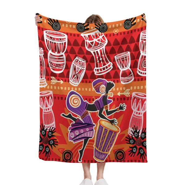 African artwork blanket - Djembe girls 2