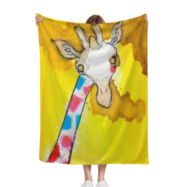 African artwork blanket - Giraffe