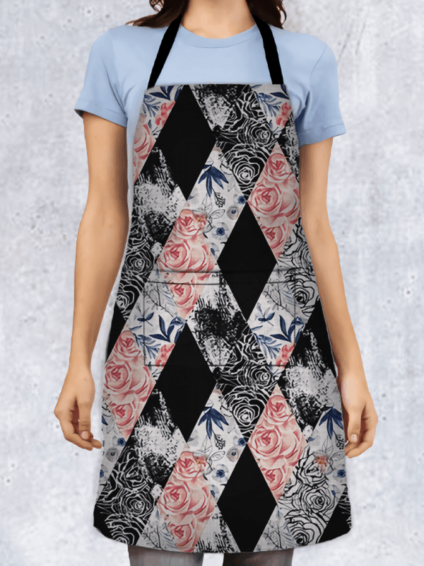 Flower Plaid Apron