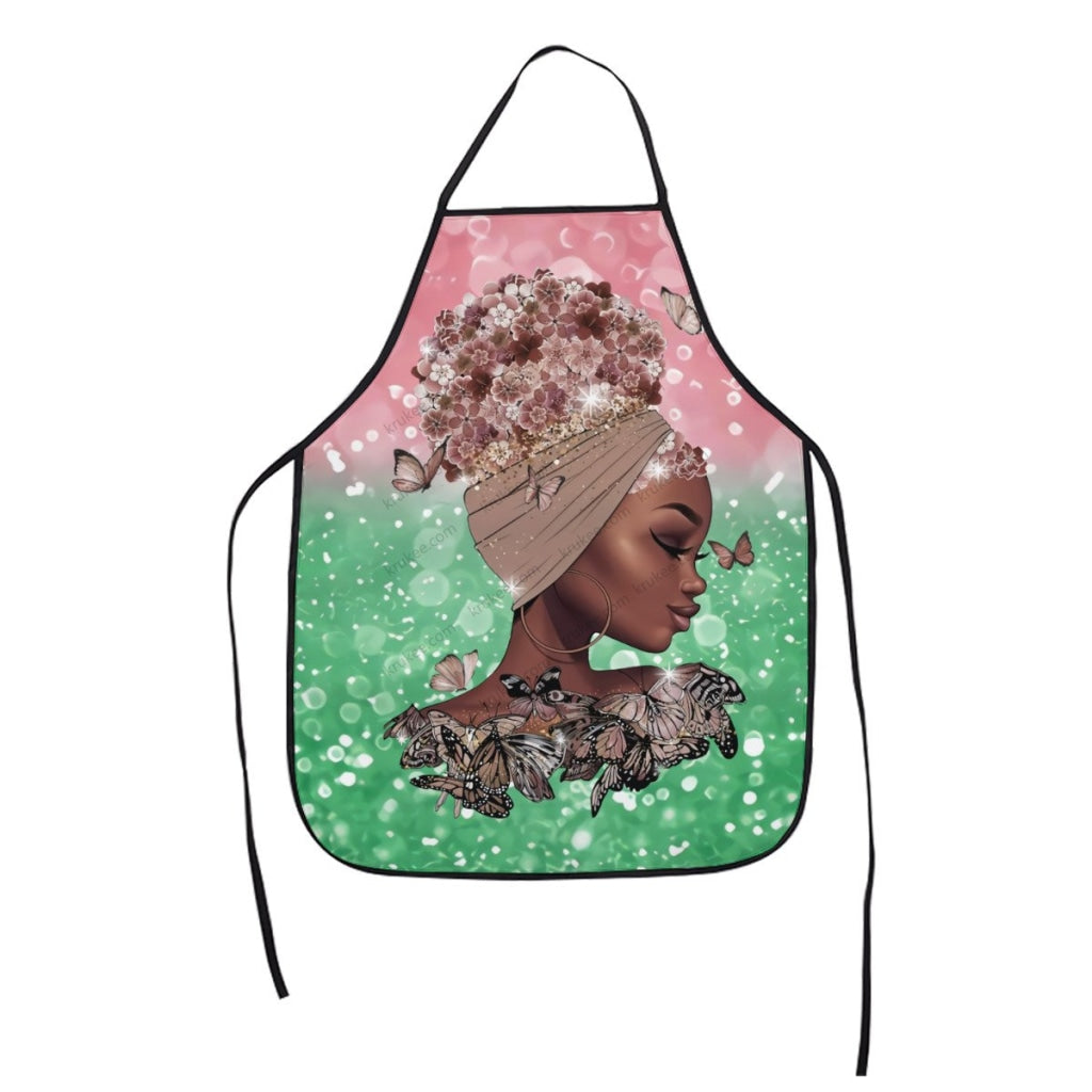 God Say I Am Printed Apron White / One Size