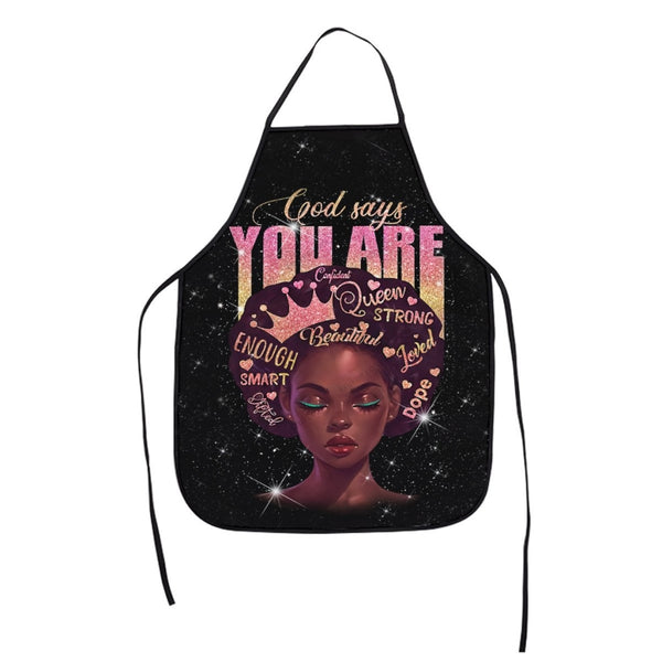 God Say You Are Printed Kids Apron White / One Size