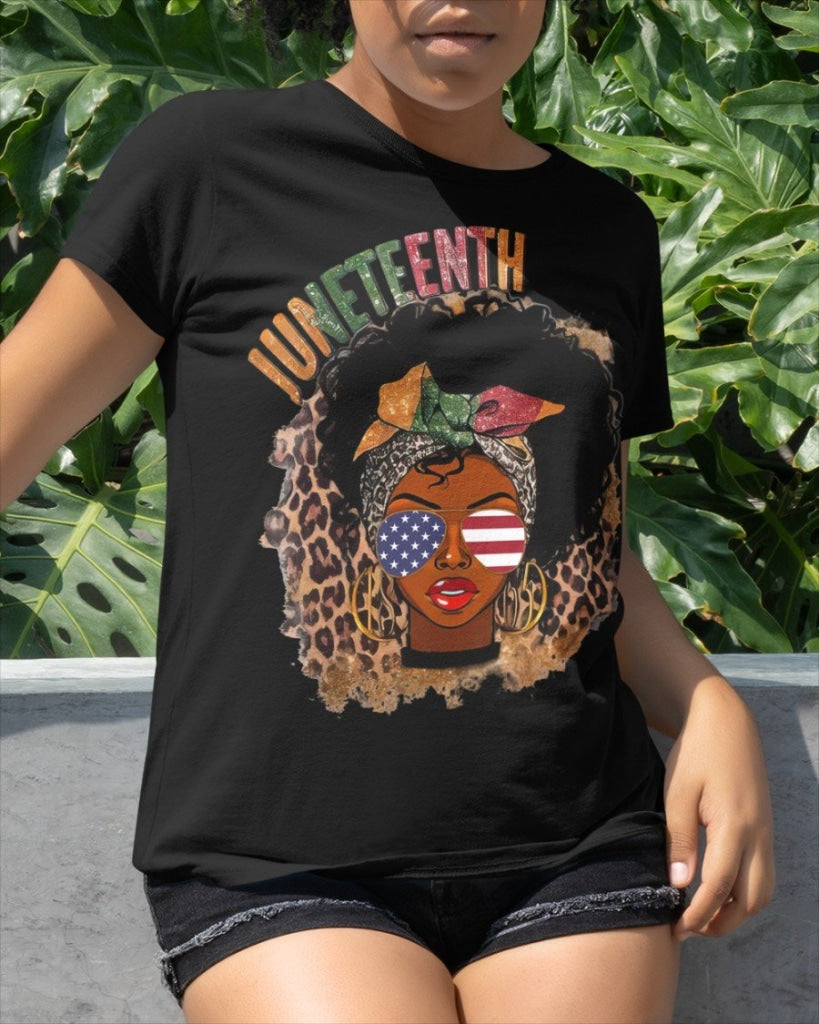 Juneteenth Leopard Black Girl Classic T-Shirt / Xs T