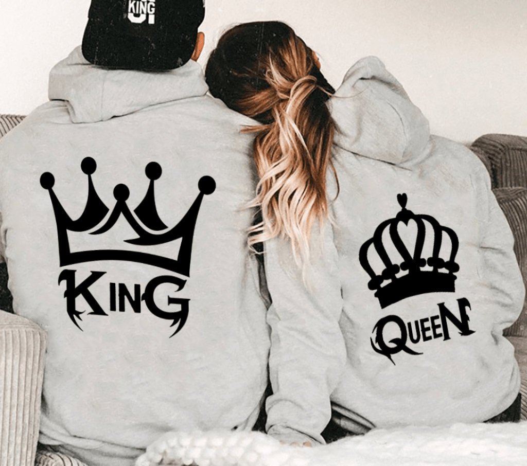 Couple hoodie king discount queen