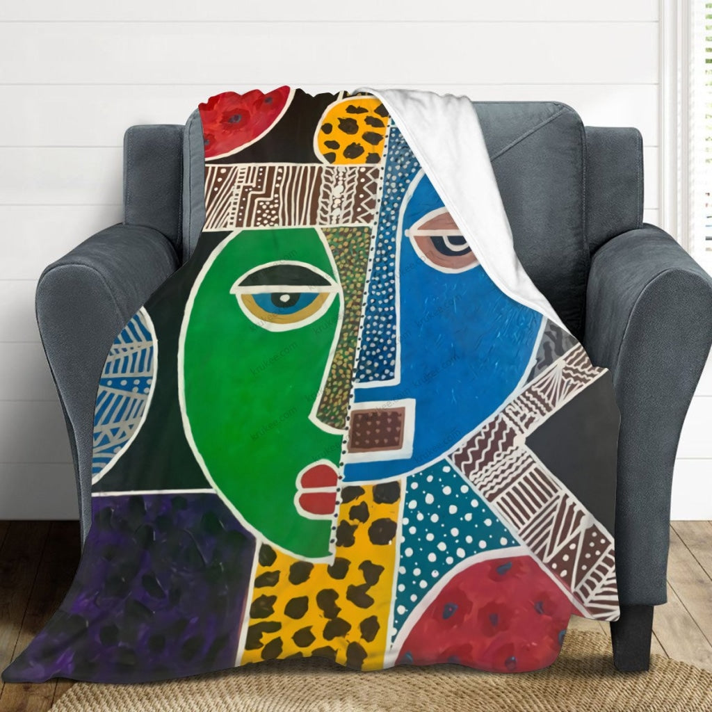 Passa - Contemporary African Artwork Apronfleece Blanket