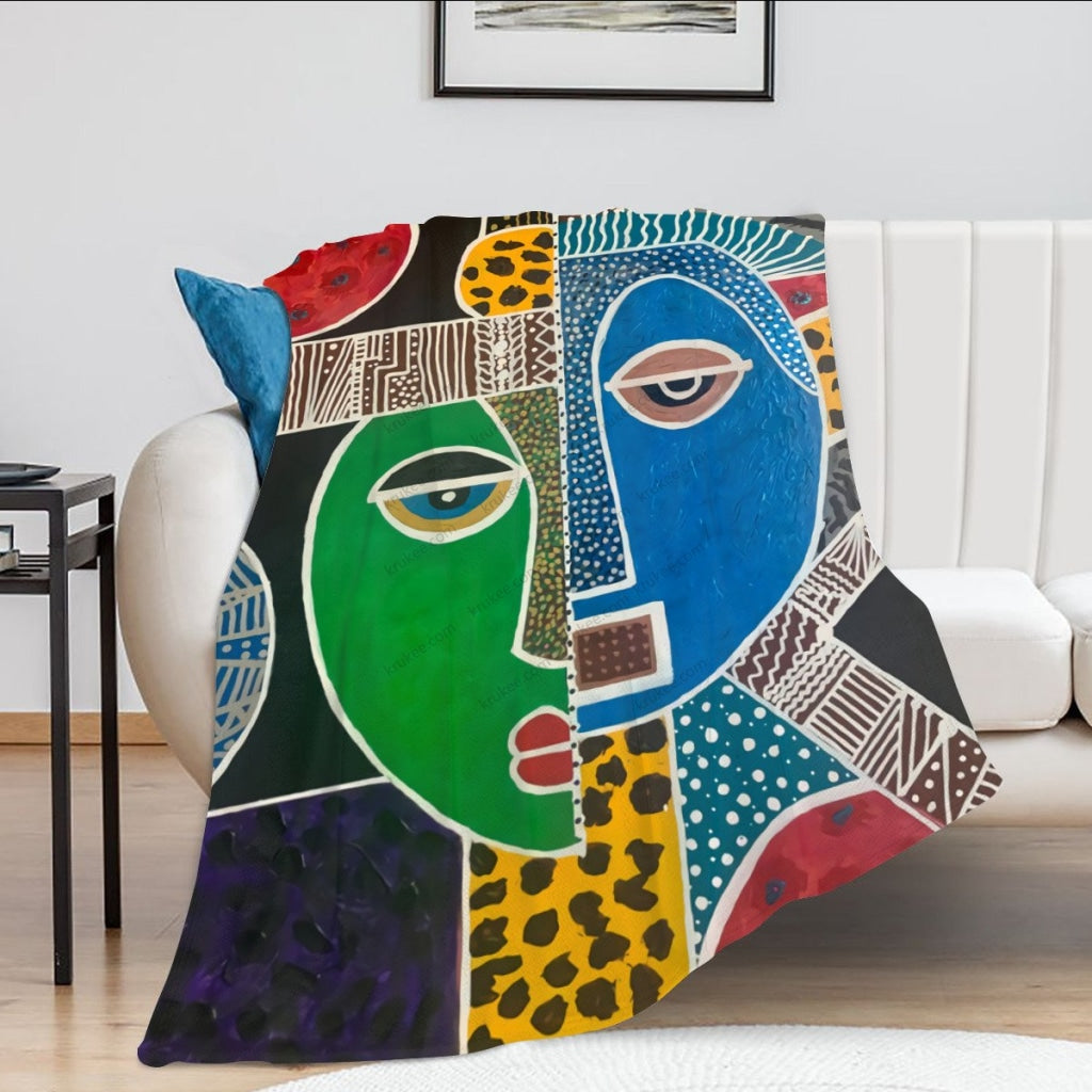 Passa - Contemporary African Artwork Apronfleece Blanket