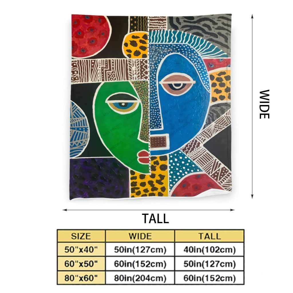 Passa - Contemporary African Artwork Apronfleece Blanket