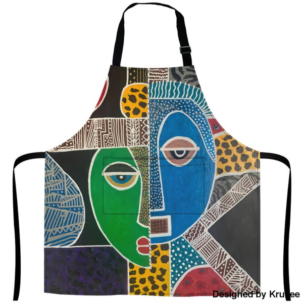 Passa - Contemporary African Culture Art Apron 27Inch X 29Inch Aprons