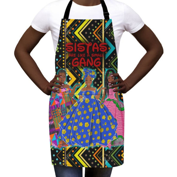 Sistas Are Like A Small Gang - Line Mud Cloth Bg 3-Sisiters