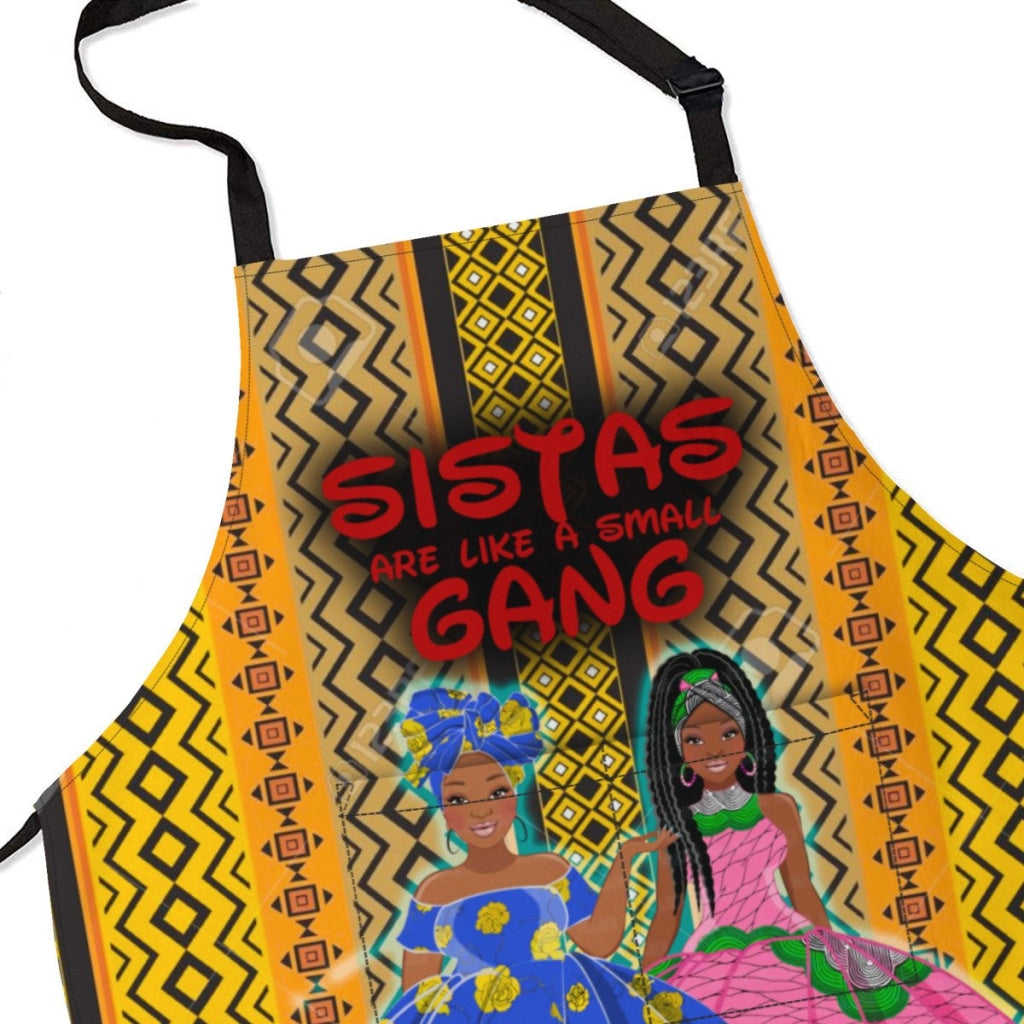 Sistas Are Like A Small Gang - Mud Cloth Bg 2-Sisiters