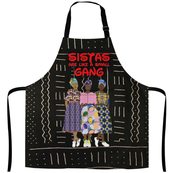 Sistas Like A Small Gang - Black -3 Sisters Luv White / One Size