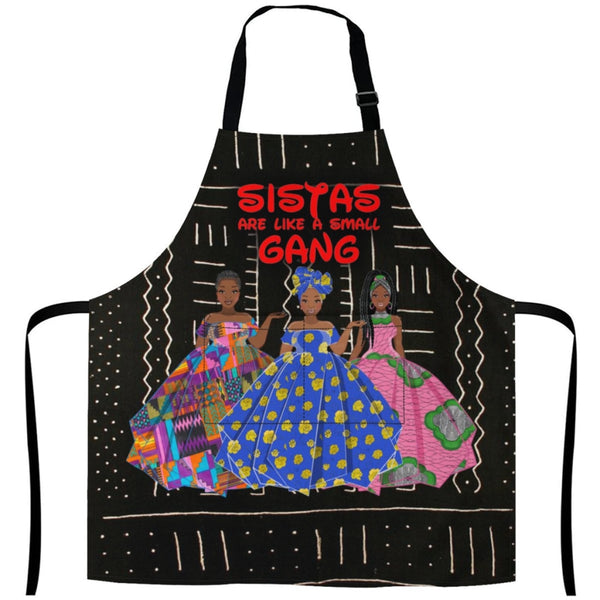 Sistas Like A Small Gang - Black -3 Sisters White / One Size