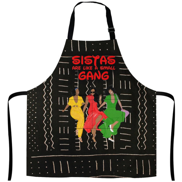 Sistas Like A Small Gang - Black -3 Sisters Rock White / One Size