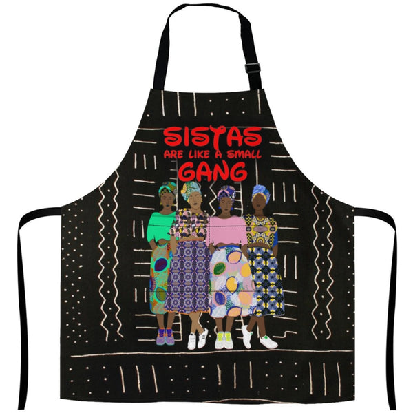 Sistas Like A Small Gang - Black -4 Sisters Luv White / One Size