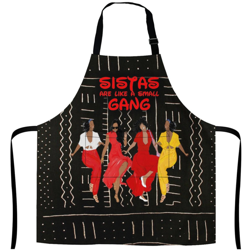 Sistas Like A Small Gang - Black -4 Sisters Rock White / One Size