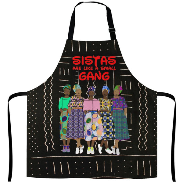 Sistas Like A Small Gang - Black -5 Sisters Luv White / One Size