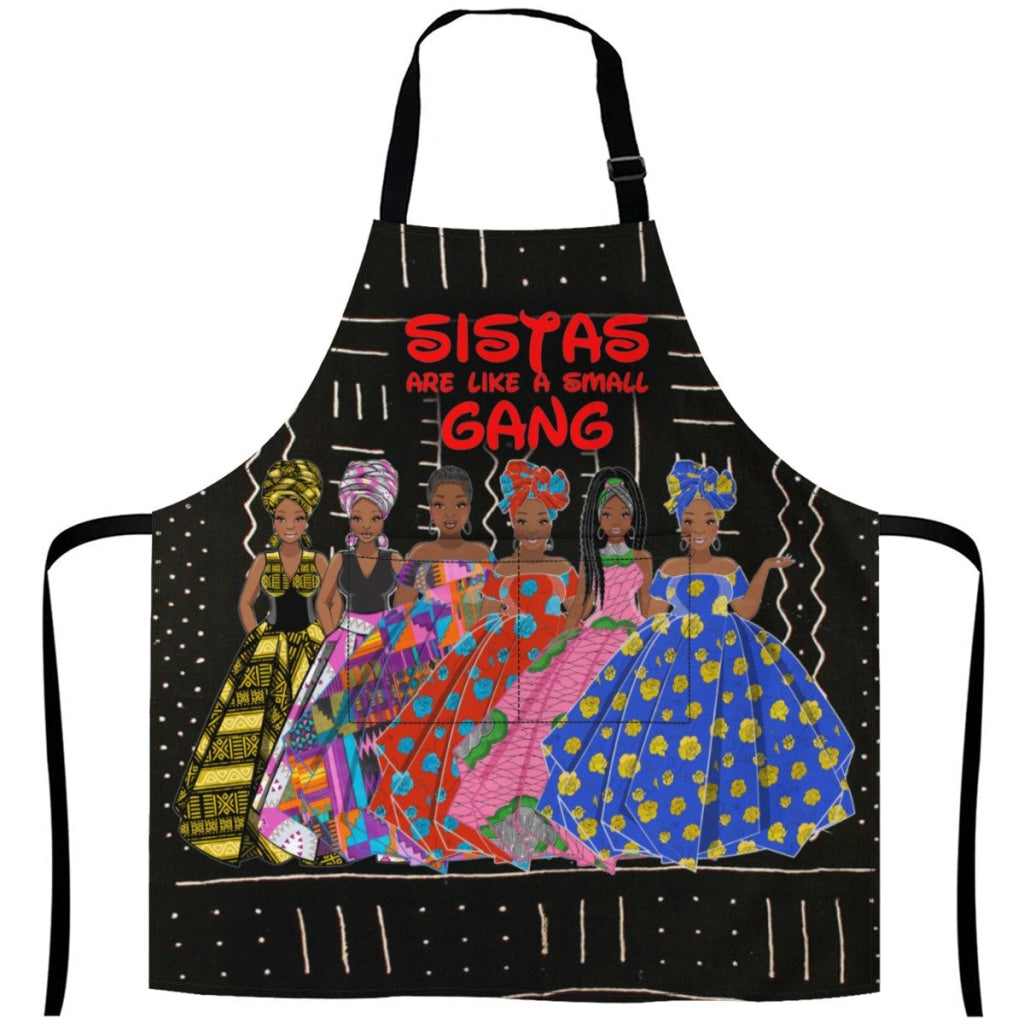 Sistas Like A Small Gang - Black -5 Sisters White / One Size