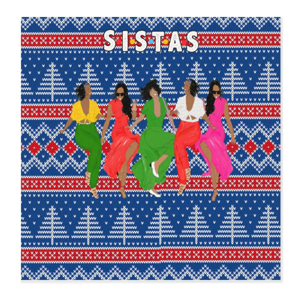 Sistas White / 28X28 Inch