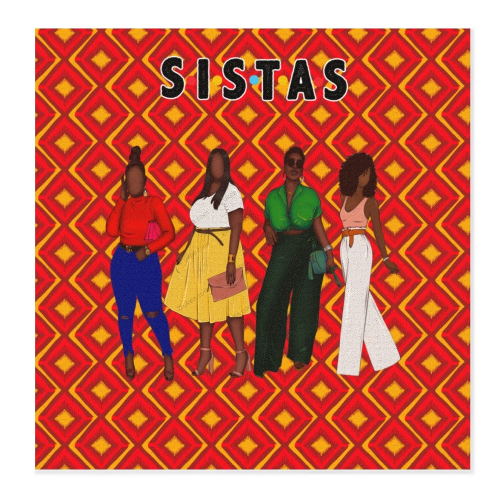 Sistas White / 28X28 Inch