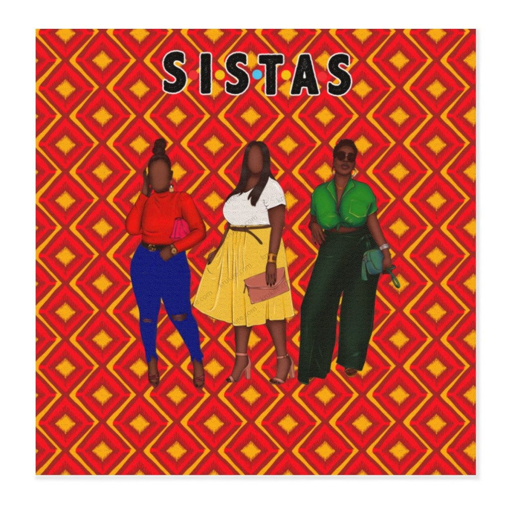 Sistas White / 28X28 Inch