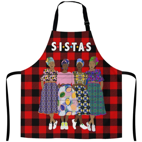 Sistas(4)Apron White / One Size