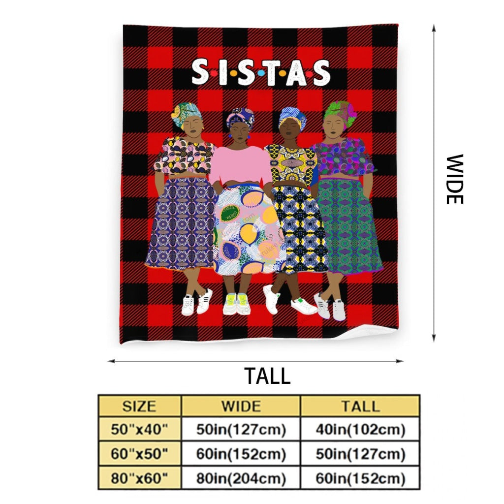 Sistas(4)Flannel Blanket