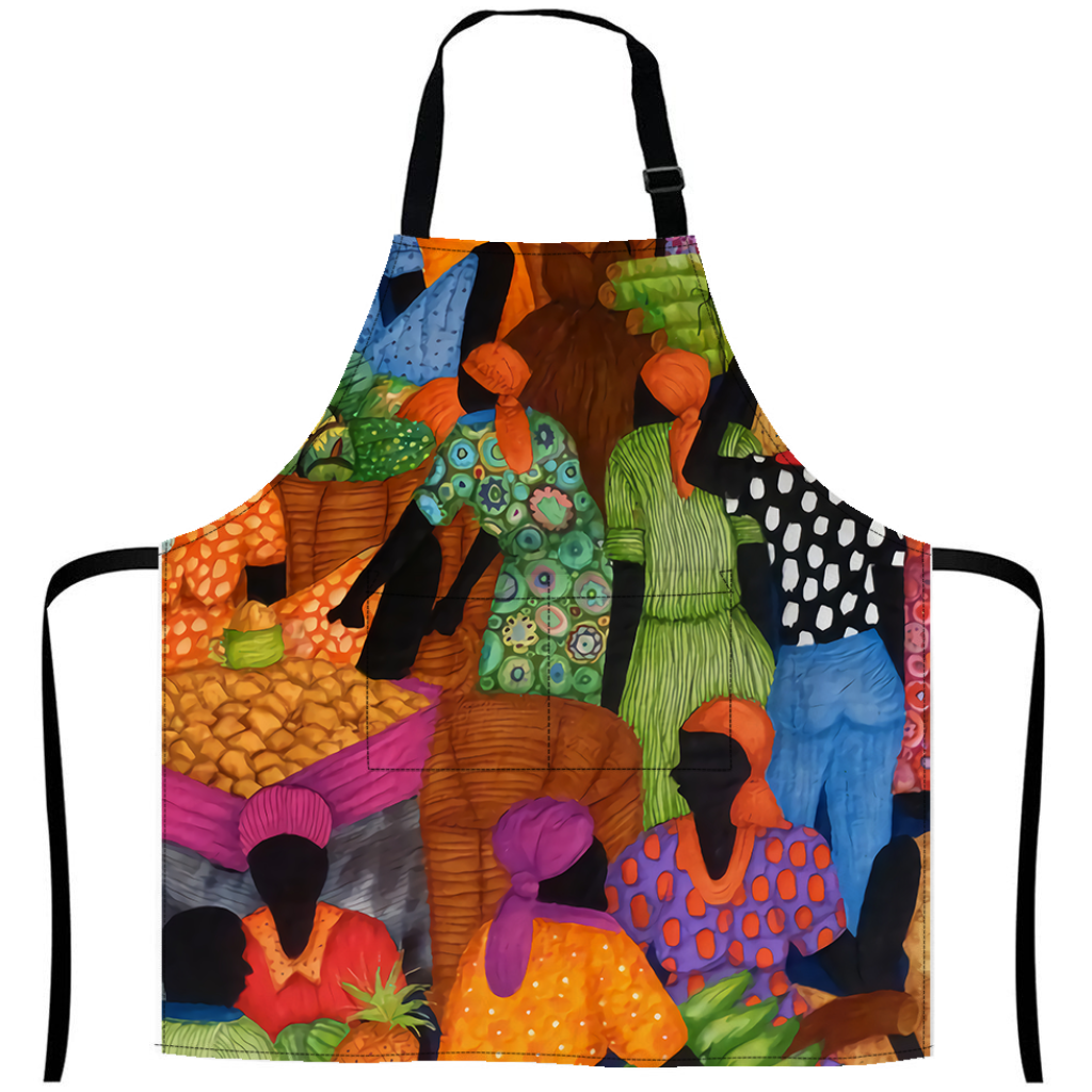 The Market African Culture Art Apron