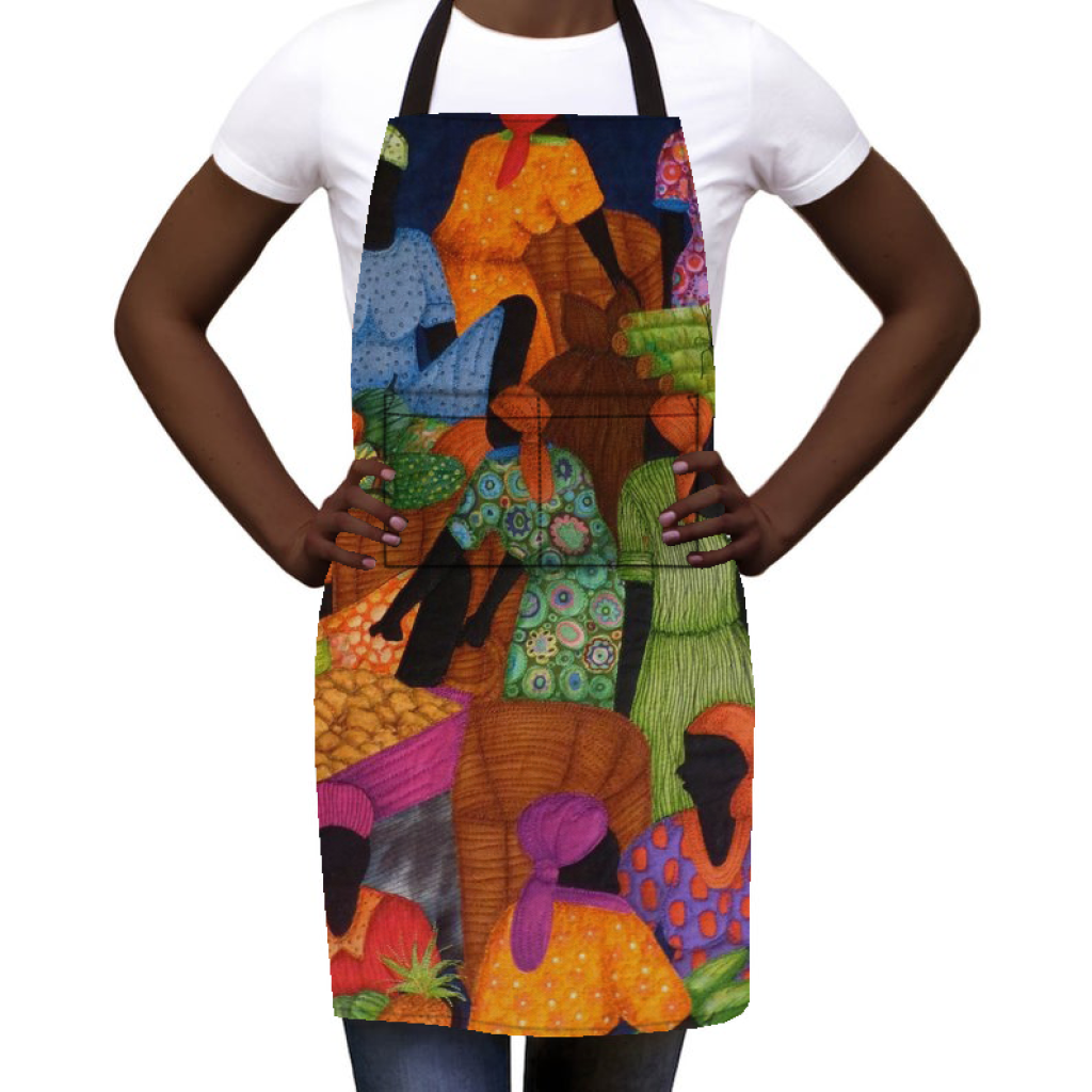 The Market African Culture Art Apron